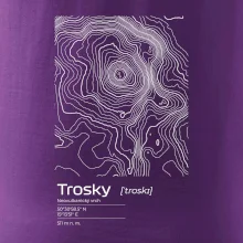 Trosky - vrstevnice v obdélníku