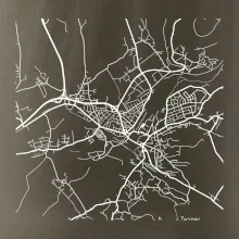 Mapy měst černobílé Turnov