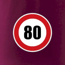 Dopravní značka - omezení rychlosti 80