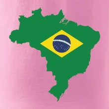 Brazílie vlajka v mapě