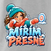 Rodinná vánoční trička - Mířím přesně máma sněhová bitva