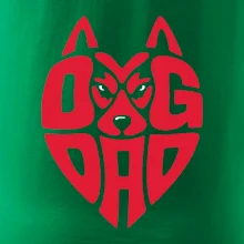 Dog dad nápis v hlavě