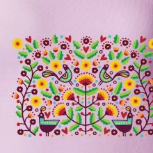 Folklor - barevně kvetiny obdélník