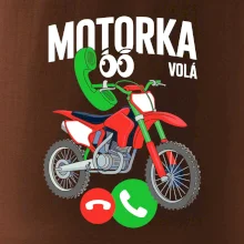 Karikatura motorka cross volá