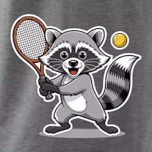 Mýval hraje tenis kreslený