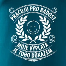 Pracuju pro radost. moje výplata je toho důkazem