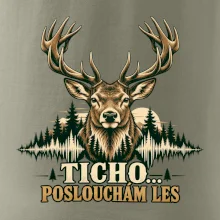 Ticho poslouchám les jelen zvuková křivka