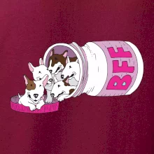 Bullterrier Friends Forever růžové (Pecka design)