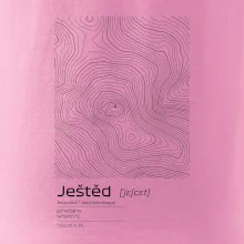 Ještěd - vrstevnice v obdélníku