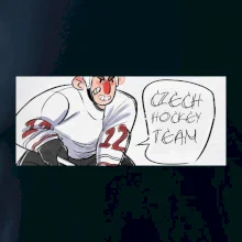 Czech hockey team animovaná postava