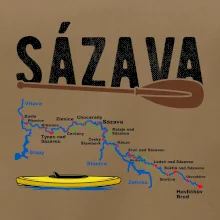 Mapa řeky Sázavy