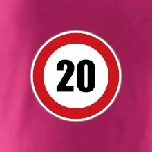 Dopravní značka - omezení rychlosti 20