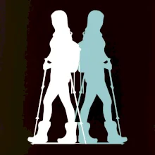 Nordic walking figury - žena