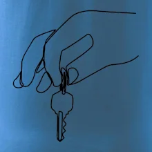 Klíče a ruka jedním tahem