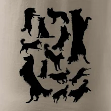 Border kolie siluety