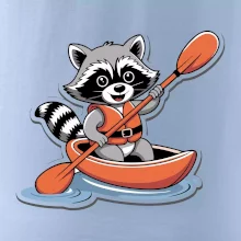 Mýval v kajaku kreslený