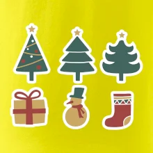 Vánoční sada - stromky a dárky