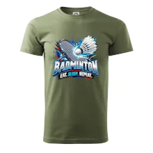 Badmintonová raketa s košíčkem eat sleep repeat