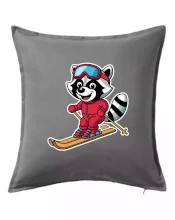 Mýval na lyžích - kreslený