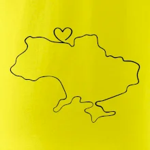 Mapa Ukrajiny - srdce