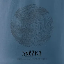 Sněžka - vrstevnice v kruhu