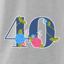 Květinové číslo kreslené - 40