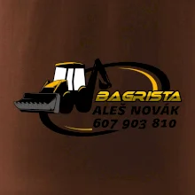 Bagrista v kruhu - vlastní nápis