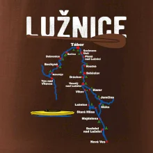 Mapa řeky Lužnice