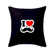 i love mustache - obrys