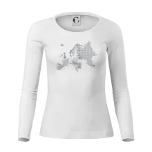 Mapa Evropy - srdce v Ukrajině