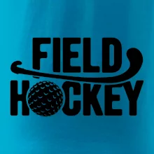 Field hockey míček a nápis