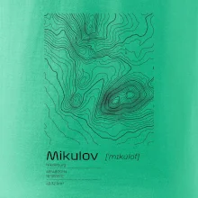 Mikulov - vrstevnice v obdélníku