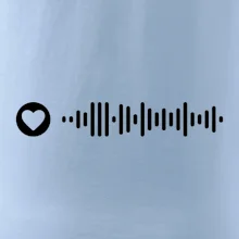 Zamilovaný Spotify kód na prsu