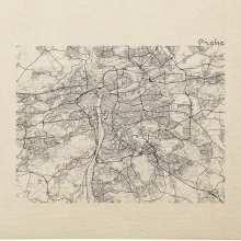 Mapy měst černobílé Praha