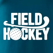 Field hockey míček a nápis