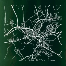 Mapy měst černobílé Turnov