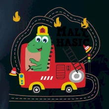 Malý hasič - auto a dinosaurus