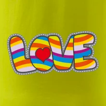 Love nápis duhový
