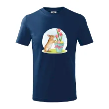 Velikonoční zajíček tulipány