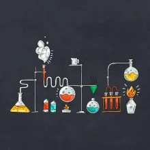 Chemická aparatura barevná