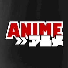 Anime nápis červený