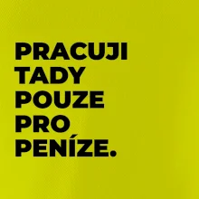 PRACUJI TADY POUZE PRO PENÍZE.