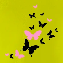 Motýli růžovo černí