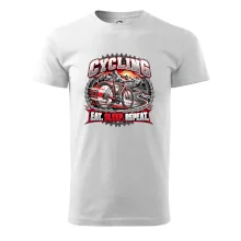 Cyklistické kolo mezi horami eat sleep repeat