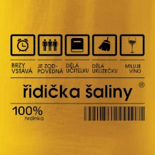 Čárový kód - řidička šaliny