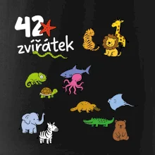 Tričko + 42 nažehlovacích zvířátek
