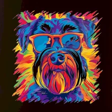 Knírač barevný styl 70s