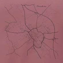 Černobílá mapa Chrudim