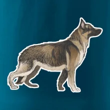 Německý ovčák - hnědý kreslený