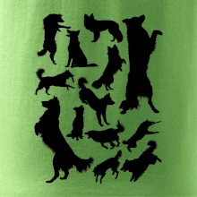 Border kolie siluety